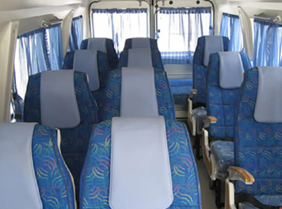 12 Seater Tempo Traveller inside image