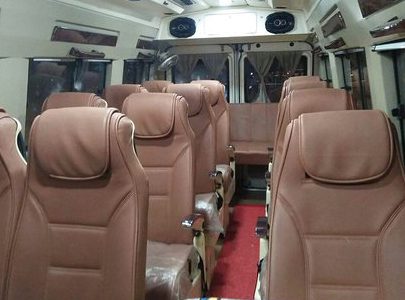 15 Seater Tempo Traveller inside image